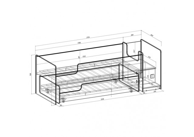 Детская выкатная кровать Легенда К302.41 в Ельце